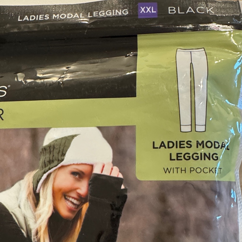 Cuddl Duds WarmLayer Black Ultra Soft Modal Leggings NEW - Picture 5 of 5
